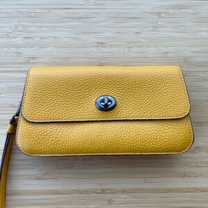 Coach Yellow Wristlet